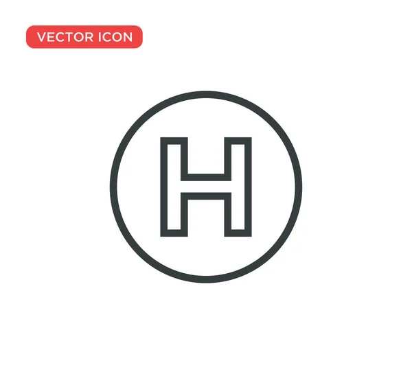 Hubschrauberlandeplatz Icon Vector Illustration Design — Stockvektor