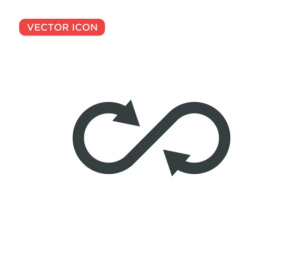 Símbolo de ícone infinito Design de ilustração vetorial — Vetor de Stock