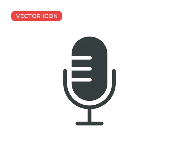 Illustration vectorielle icône microphone design — Image vectorielle