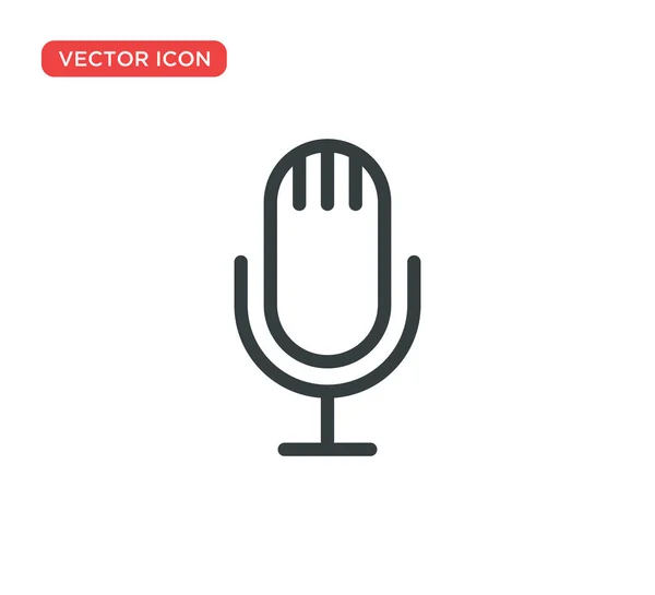 Projeto da ilustração do vetor do ícone do microfone — Vetor de Stock