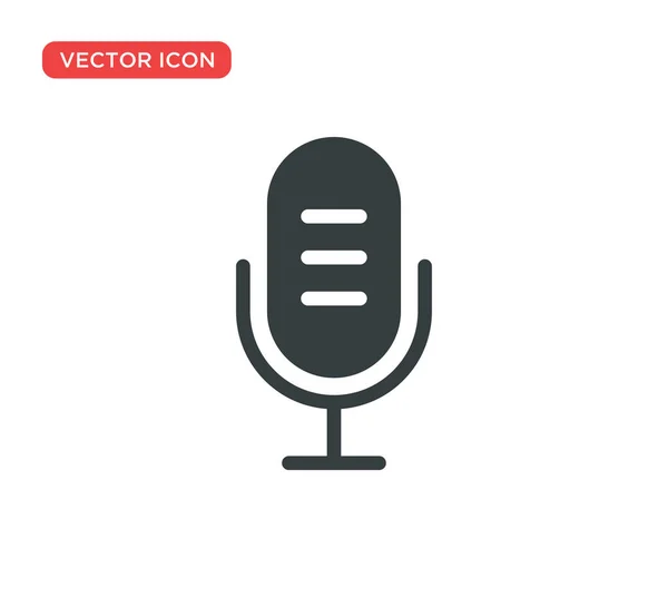 Projeto da ilustração do vetor do ícone do microfone — Vetor de Stock