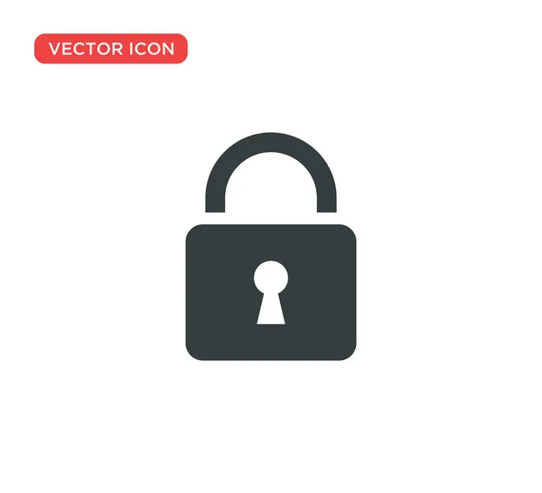 Candado Icono Vector Diseño de Ilustración — Vector de stock