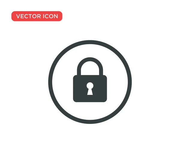 Candado Icono Vector Diseño de Ilustración — Vector de stock