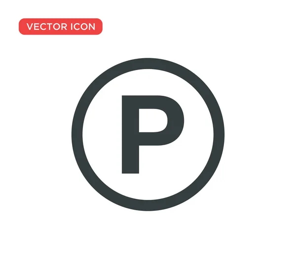 Parkzeichen Symbol Vektor Illustration Design — Stockvektor