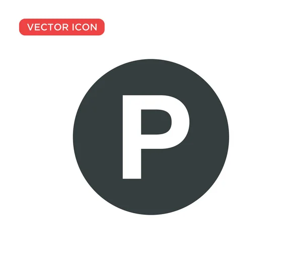 Estacionamiento Signo Símbolo Vector Ilustración Diseño — Vector de stock