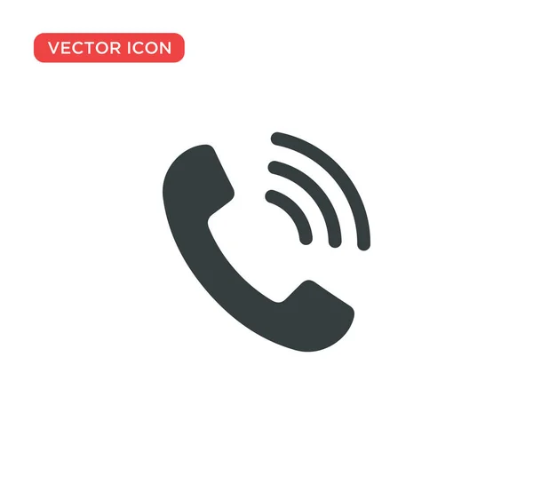 Telefone Chamada Ícone Vector Ilustração Design — Vetor de Stock