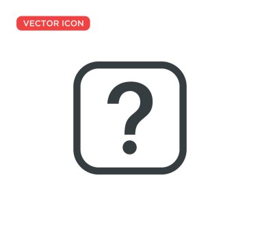 Soru İşareti İşareti Simge Vektör Çizim Tasarımı
