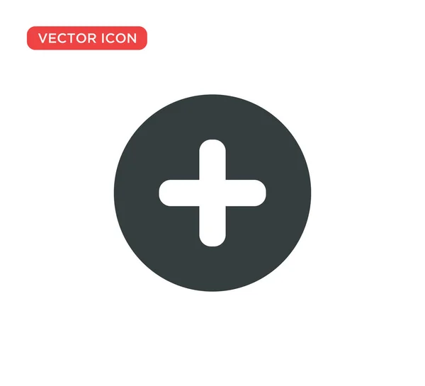 Plus Icono Vector Diseño de Ilustración — Vector de stock