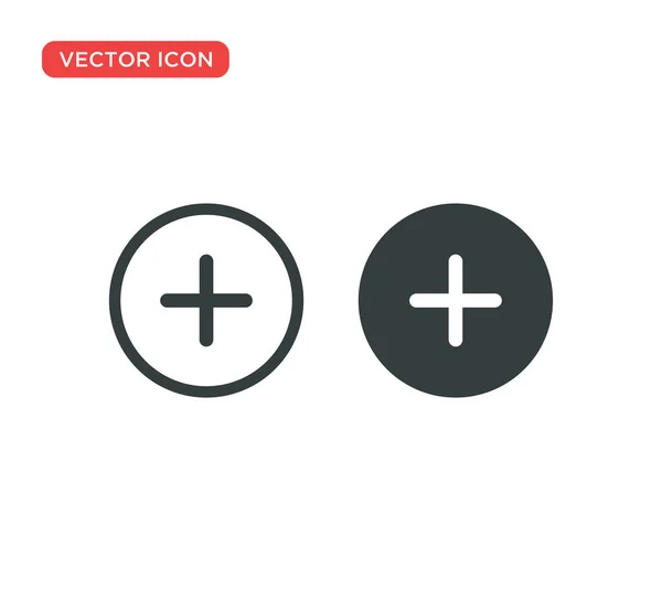 Plus Icono Vector Diseño de Ilustración — Vector de stock