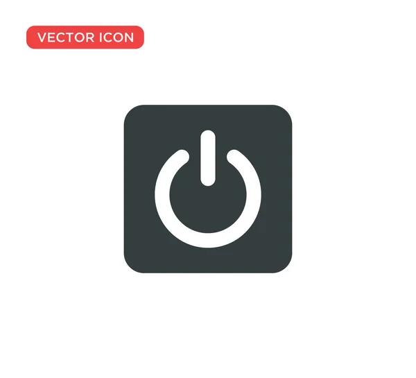 Іконка кнопки живлення Векторний дизайн ілюстрації — стоковий вектор