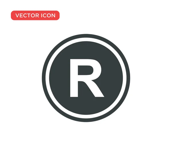 Eingetragene Marke Symbol Vektor Illustration Design — Stockvektor