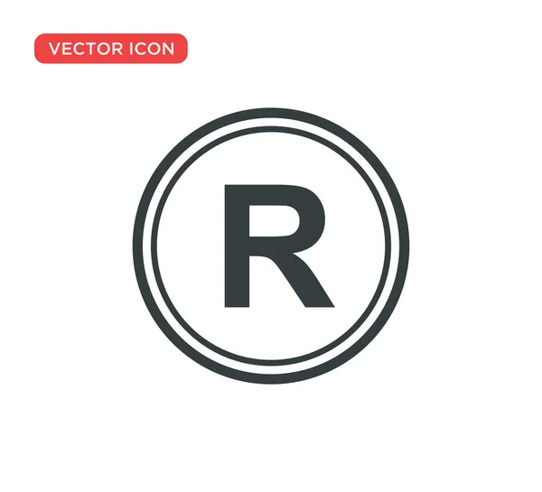 Marca Registrada Icon Vector Ilustração Design — Vetor de Stock