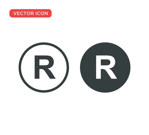 Marque déposée Icon Vector Illustration Design — Image vectorielle