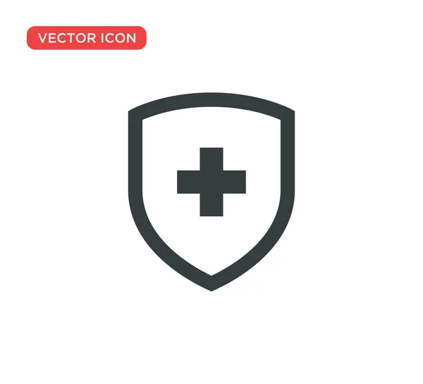 Design dell'illustrazione vettoriale dell'icona di protezione dello scudo — Vettoriale Stock