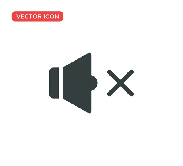 Muet, Son Off Icône Illustration vectorielle Design — Image vectorielle