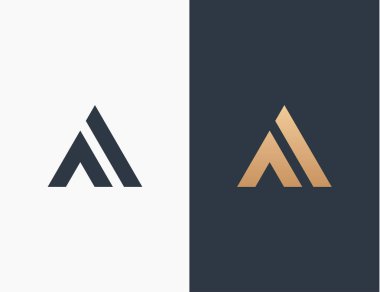 Mektup A Logo Şablon vektör çizimi