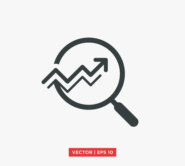 Análise Icon Vector Ilustração — Vetor de Stock