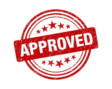 Onaylı Damga Mühür Kırmızı Grunge Sembol Vektör