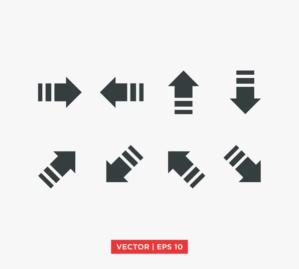 Arrow Point Mark Icono Vector Ilustración — Vector de stock
