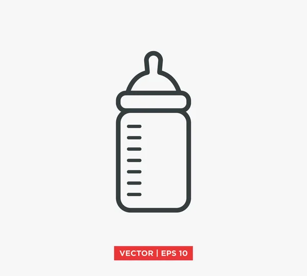 Illustration vectorielle d'icône de bouteille d'alimentation de bébé — Image vectorielle