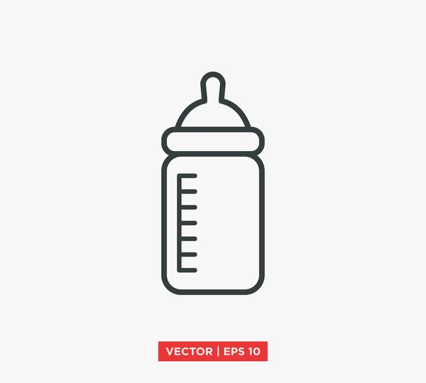 Illustration vectorielle d'icône de bouteille d'alimentation de bébé — Image vectorielle