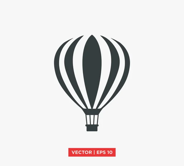 Hete lucht ballon pictogram vectorillustratie — Stockvector