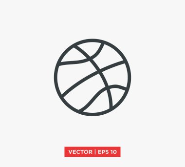 Basketbol ikonu vektör illüstrasyonu