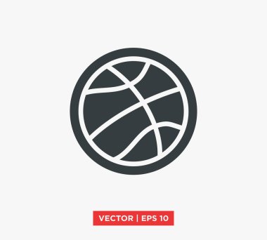 Basketbol ikonu vektör illüstrasyonu