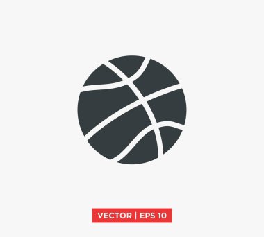 Basketbol ikonu vektör illüstrasyonu