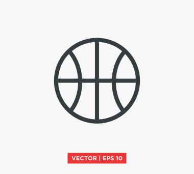 Basketbol ikonu vektör illüstrasyonu