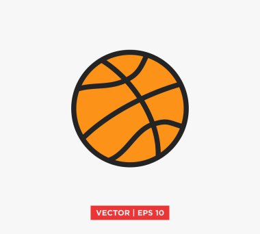 Basketbol ikonu vektör illüstrasyonu