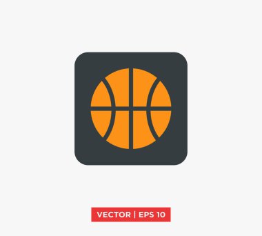 Basketbol ikonu vektör illüstrasyonu