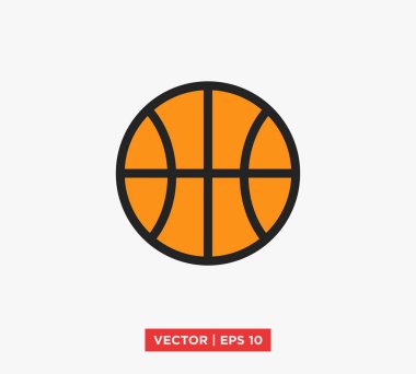 Basketbol ikonu vektör illüstrasyonu