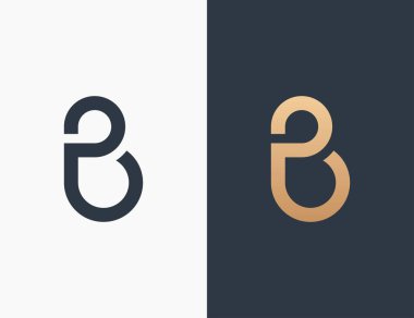B Harfi Logo Şablon Vektörü illüstrasyonu