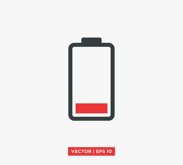 Icono de la batería vector ilustración — Vector de stock