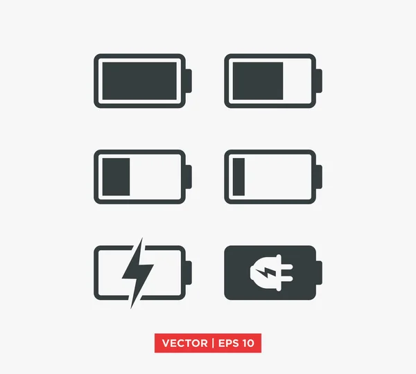 Akkumulátor ikon vektor illusztráció — Stock Vector