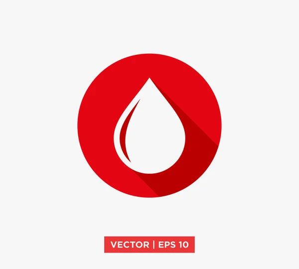 Blutstropfen-Symbol-Vektor-Illustration — Stockvektor