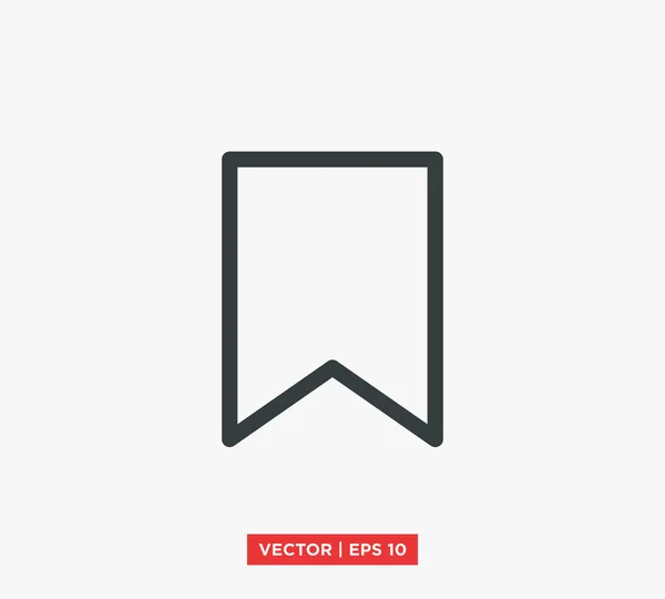 Lesezeichen Symbol Vektor Illustration — Stockvektor