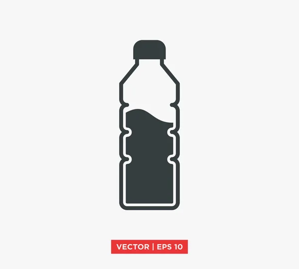 Botella de agua Icono Vector Ilustración — Vector de stock