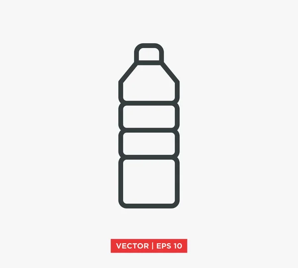 Botella de agua Icono Vector Ilustración — Vector de stock