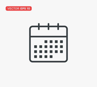 Takvim Simgesi Düz Vektör Çizimi