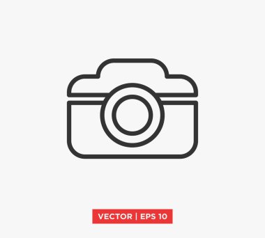 kamera simgesi vektör illüstrasyonu
