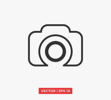 kamera simgesi vektör illüstrasyonu