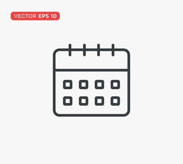 Calendar Icon Flat Vector Illustration — Stock Vector