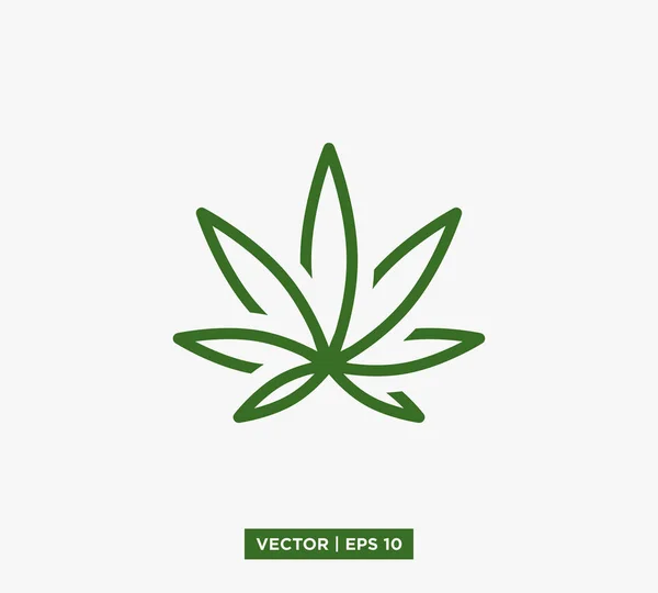 Cannabis Marihuana Blatt Symbol Vektor Illustration — Stockvektor