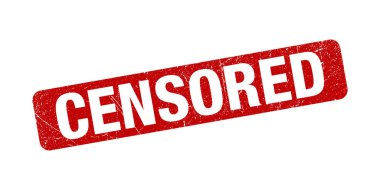 Sansürlü Damga Kırmızı Grunge Doku Vektör İllüstrasyon