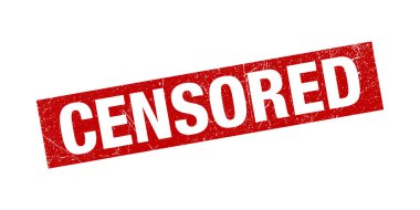 Sansürlü Damga Kırmızı Grunge Doku Vektör İllüstrasyon