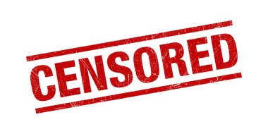 Sansürlü Damga Kırmızı Grunge Doku Vektör İllüstrasyon