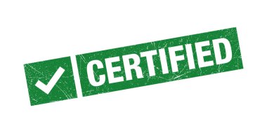 Sertifikalı Damga Grunge Doku Vektör İllüstrasyon