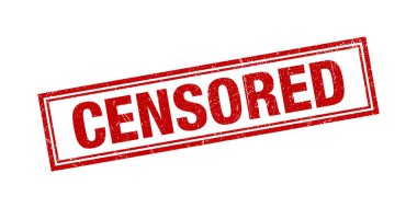 Sansürlü Damga Kırmızı Grunge Doku Vektör İllüstrasyon